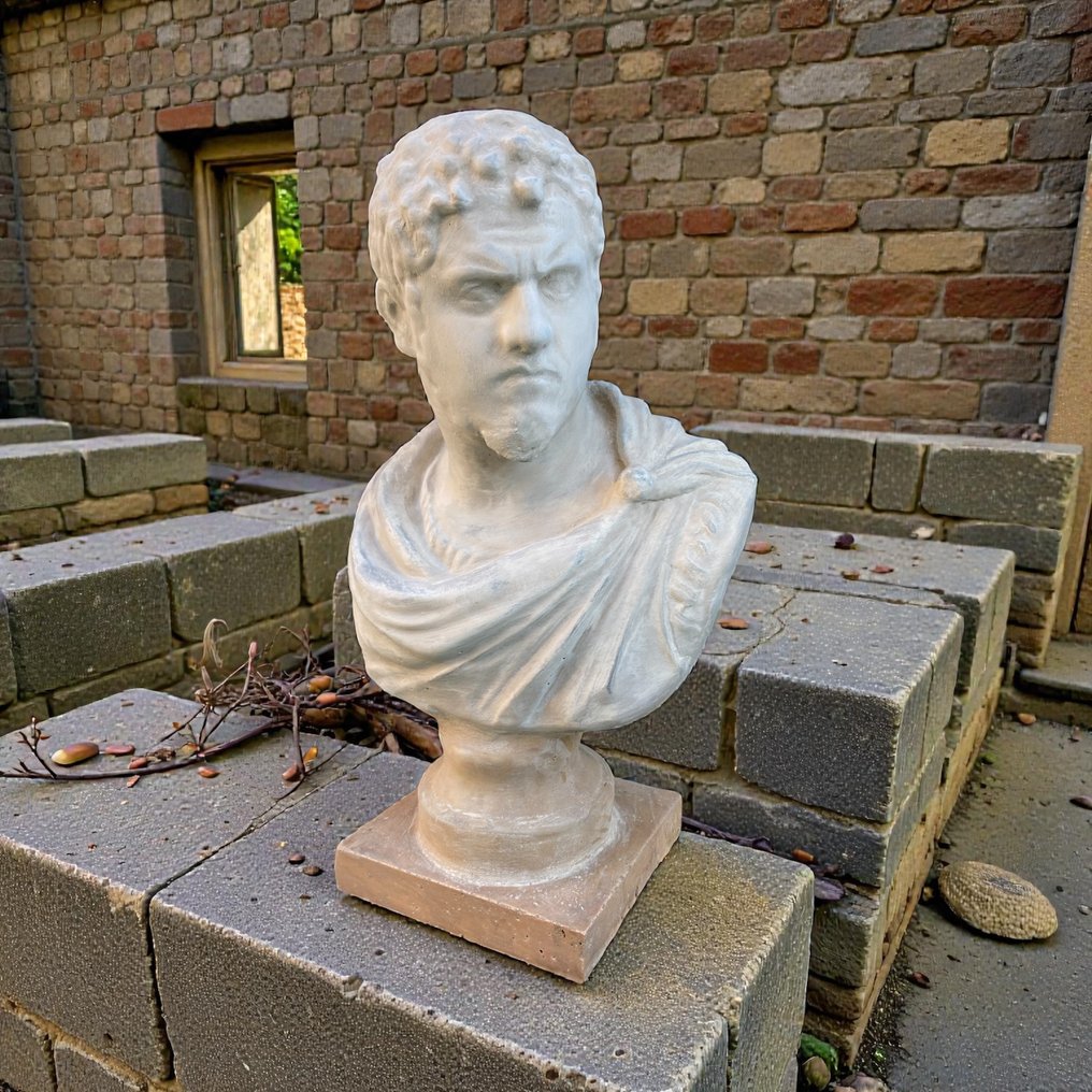 Sculpture, Imperatore Caracalla - 43 cm - Stone #1.0