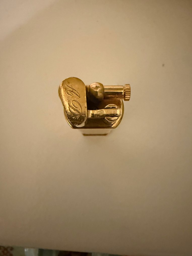 Dunhill - Accendino Rollagas VINTAGE DUNHILL UNIQUE SLIM - BARLEY - Ingen mindstepris - Lighter - Forgyldt #1.0