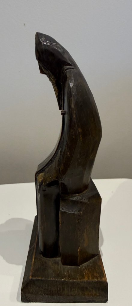 Russian folk art - 小塑像 - Saint Nil Stolobensky - 雕刻木材 #4.3