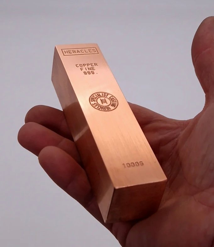 1 Kilogramm .999 - Copper - Fonderie Heracles - France - Versiegelt und mit Zertifikat  (Ohne mindestpreis) #1.0