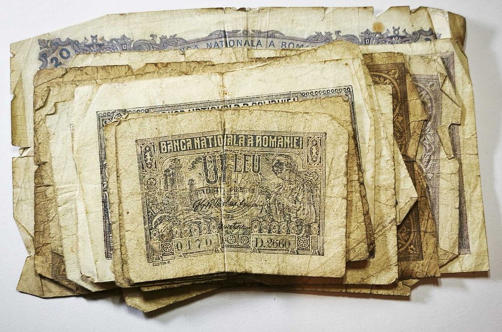 Rumunia. - 14 Banknotes - Various Dates  (Bez ceny minimalnej
) #1.0