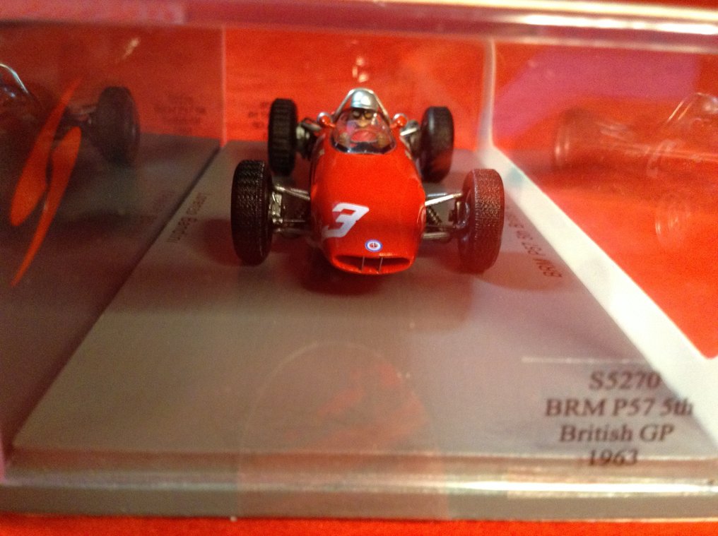 Spark 1:43 - Model race car - ref. #S5270 B.R.M. P57 F.1 5° UK GP Silverstone 1963 #3 Lorenzo Bandini - Very good quality - limited edition - hard to find today. #4.3
