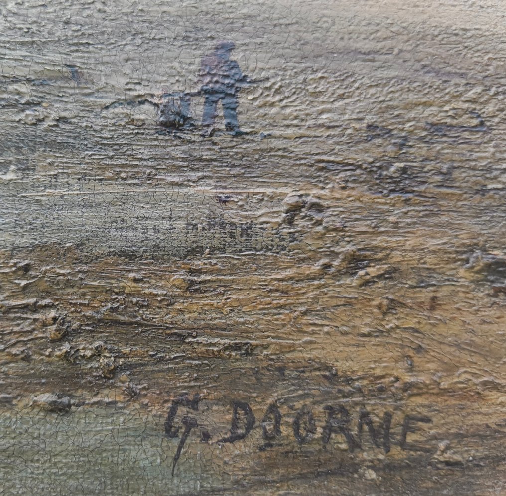 G. Doorme (XX) - Marine zeegezicht met vissersschepen #1.0