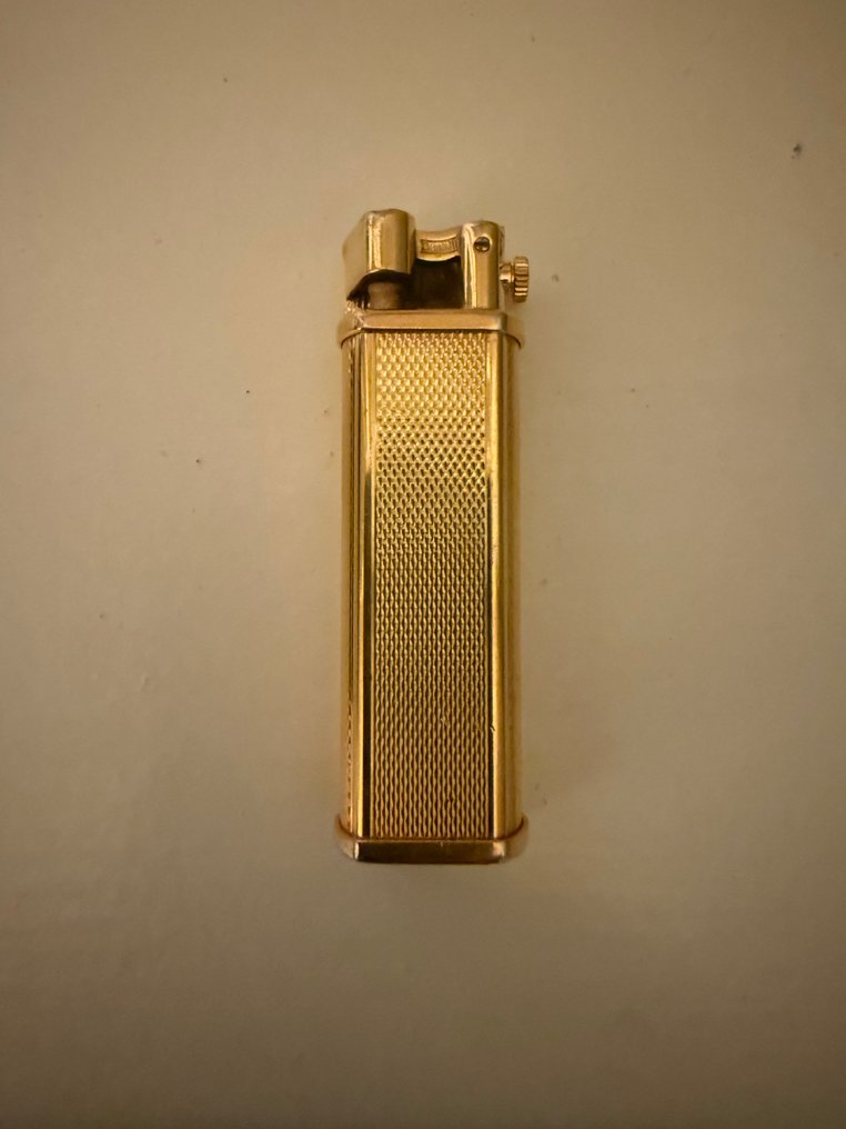 Dunhill - Accendino Rollagas VINTAGE DUNHILL UNIQUE SLIM - BARLEY - Ingen mindstepris - Lighter - Forgyldt #2.1
