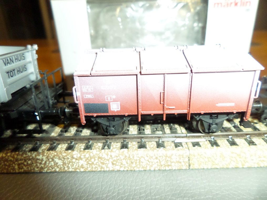 Märklin H0 - 48948-01 - Σετ τρένου μοντελισμού μεταφοράς εμπορευμάτων (3) - Epoque III 3 βαγόνια κλασικού στυλ - NMBS #1.0