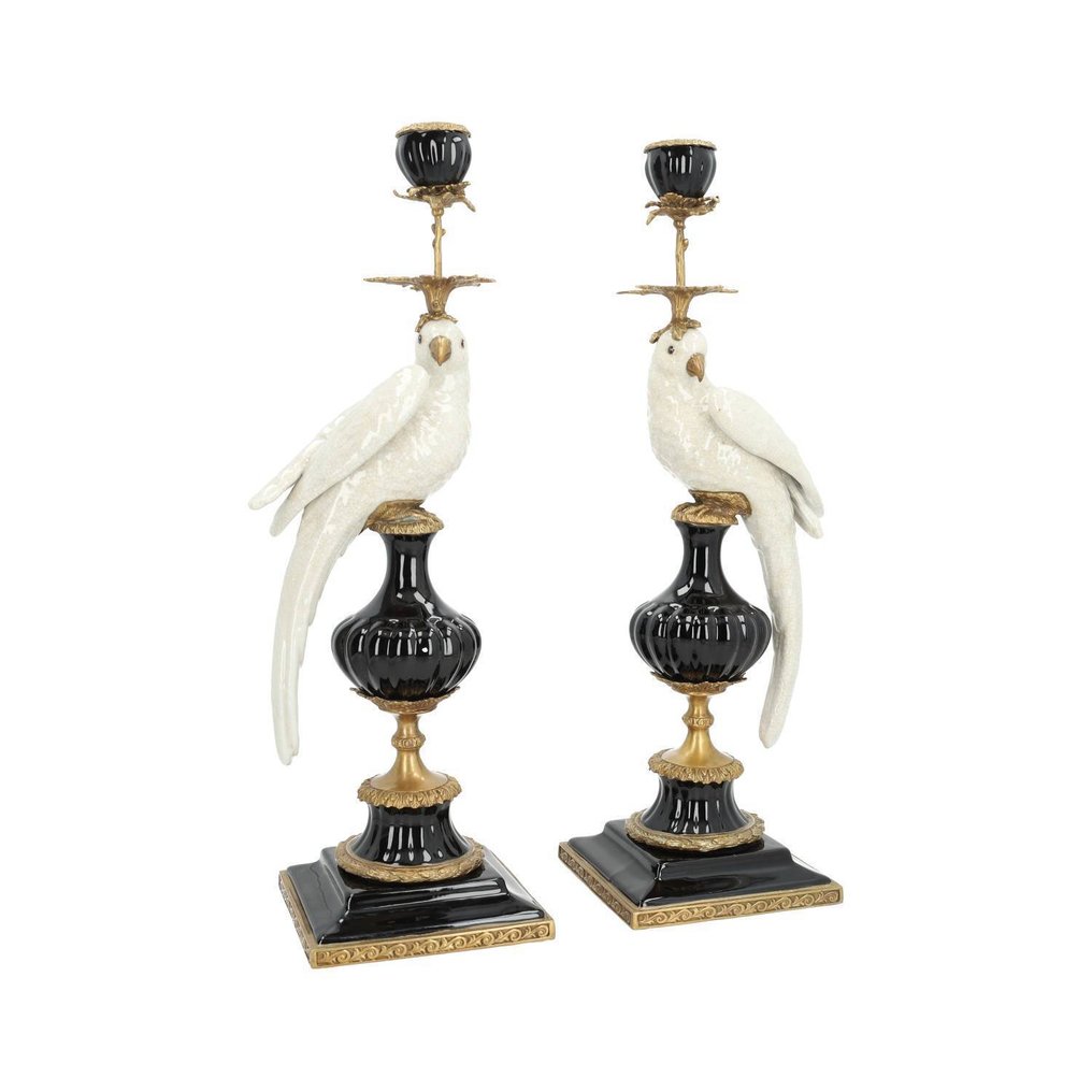 Armleuchter - Bronze, Porzellan #1.0