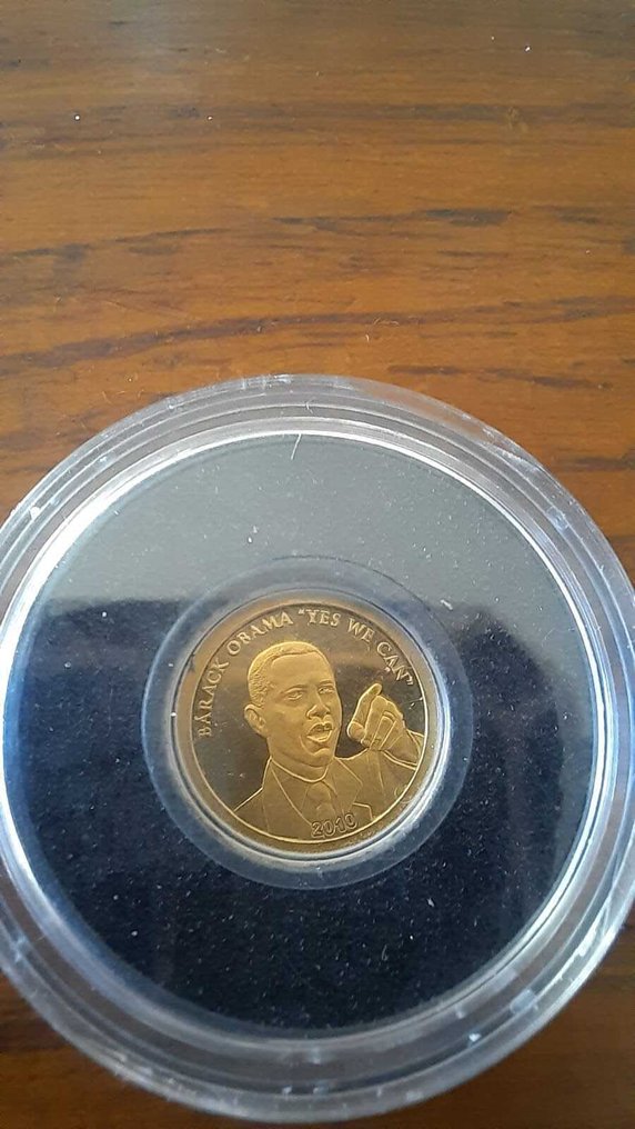 Ilhas Cook. 1 Dollar 2010  Barack Obama "YES WE CAN"  (Sem preço de reserva) #2.1