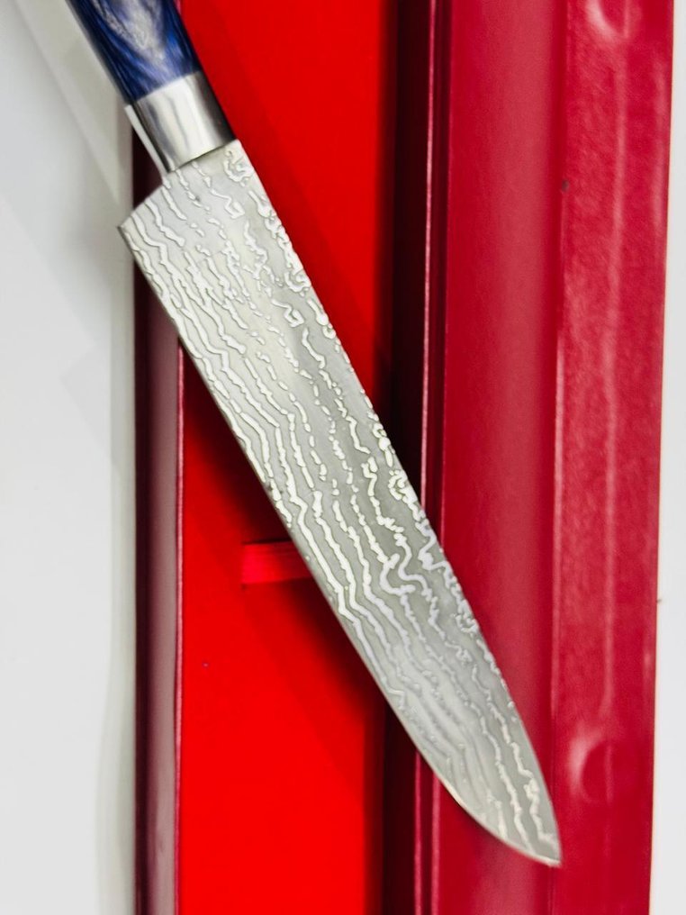 Μαχαίρι κουζίνας - Ιαπωνικό μαχαίρι λαχανικών (0120) - VG 10 ατσάλι, λιγότερο ατσάλι και χειρολαβή από εξωτικά ξύλα. - Ιαπωνία - Ιαπωνικό μαχαίρι λαχανικών #2.1