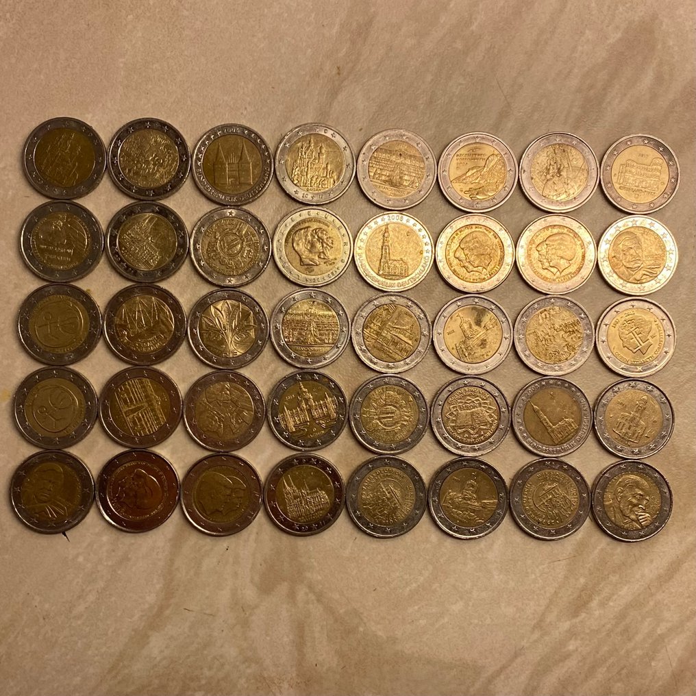 欧洲. 2 Euro Various Years (40 coins)  (没有保留价) #1.0