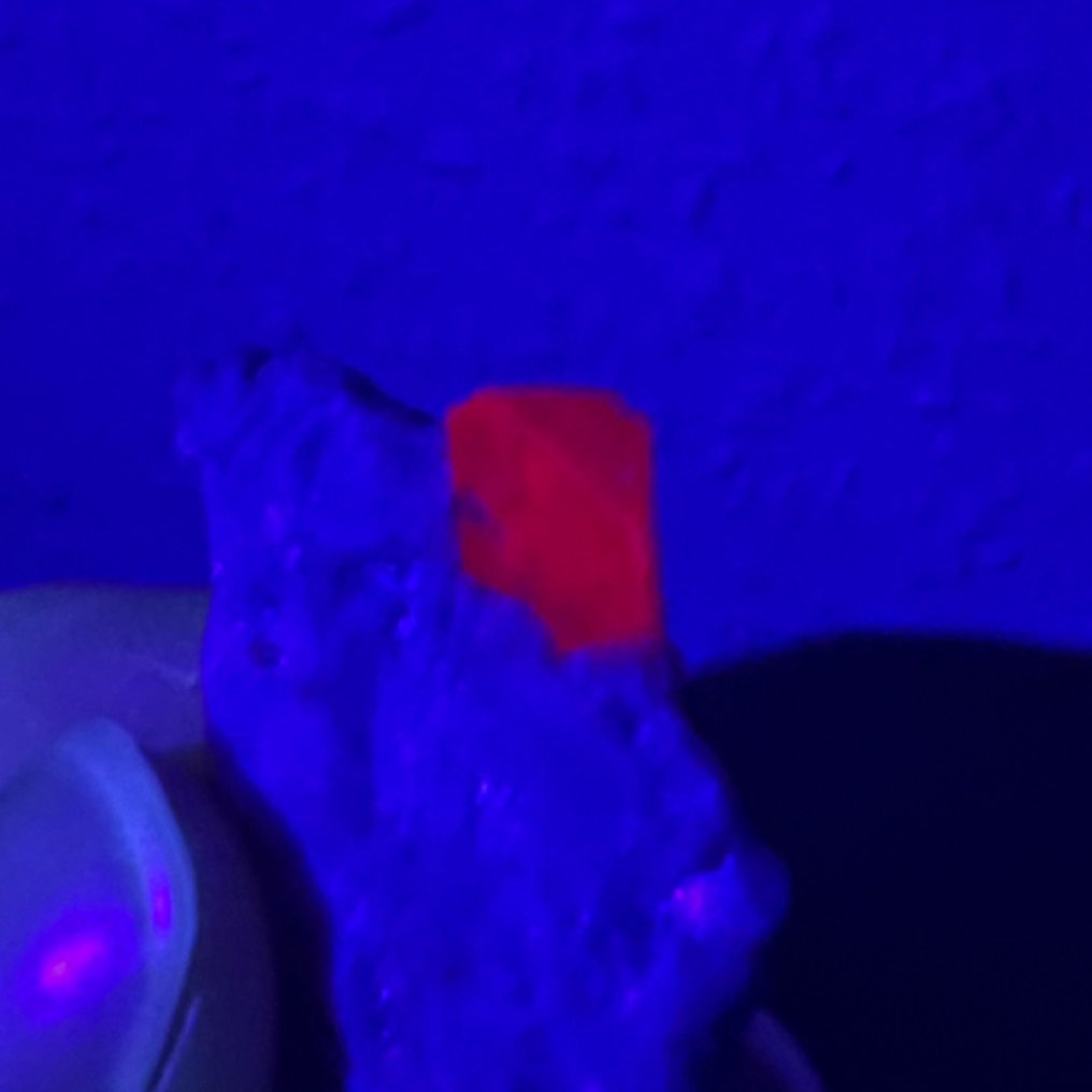 6,093克 Bloodfire Ruby——独立的红宝石水晶，配合对比矩阵，30,460克拉（荧光） 矩陣晶體- 6.09 g #1.0