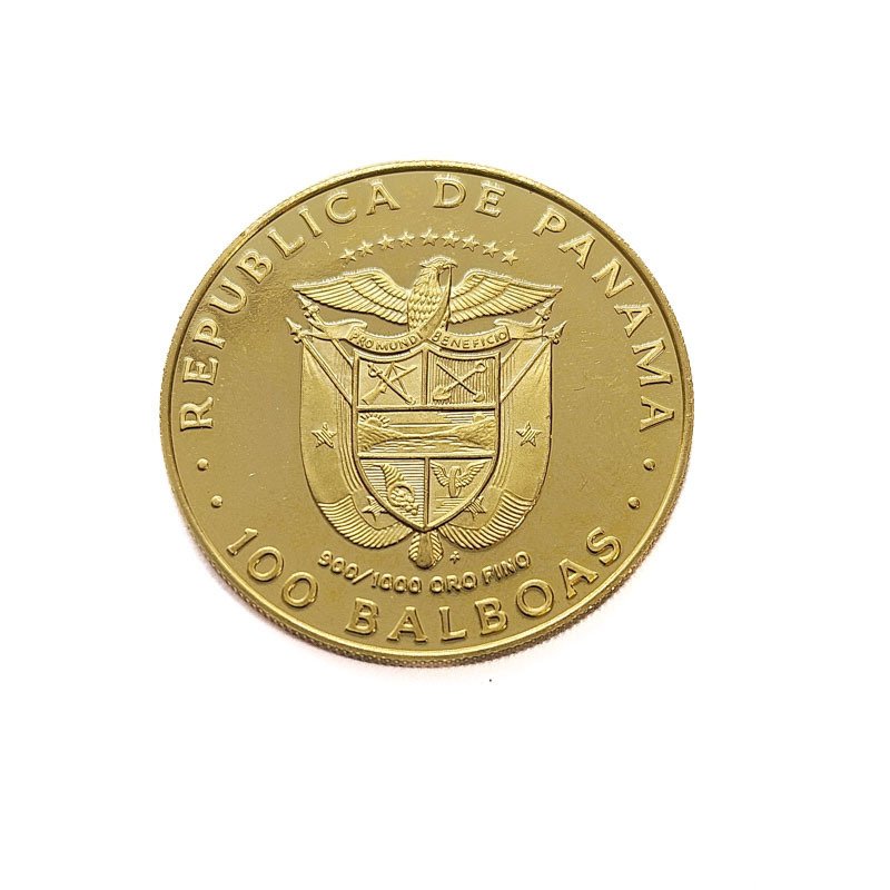 Panama. 100 Balboas 1979 golden Turtle #1.0