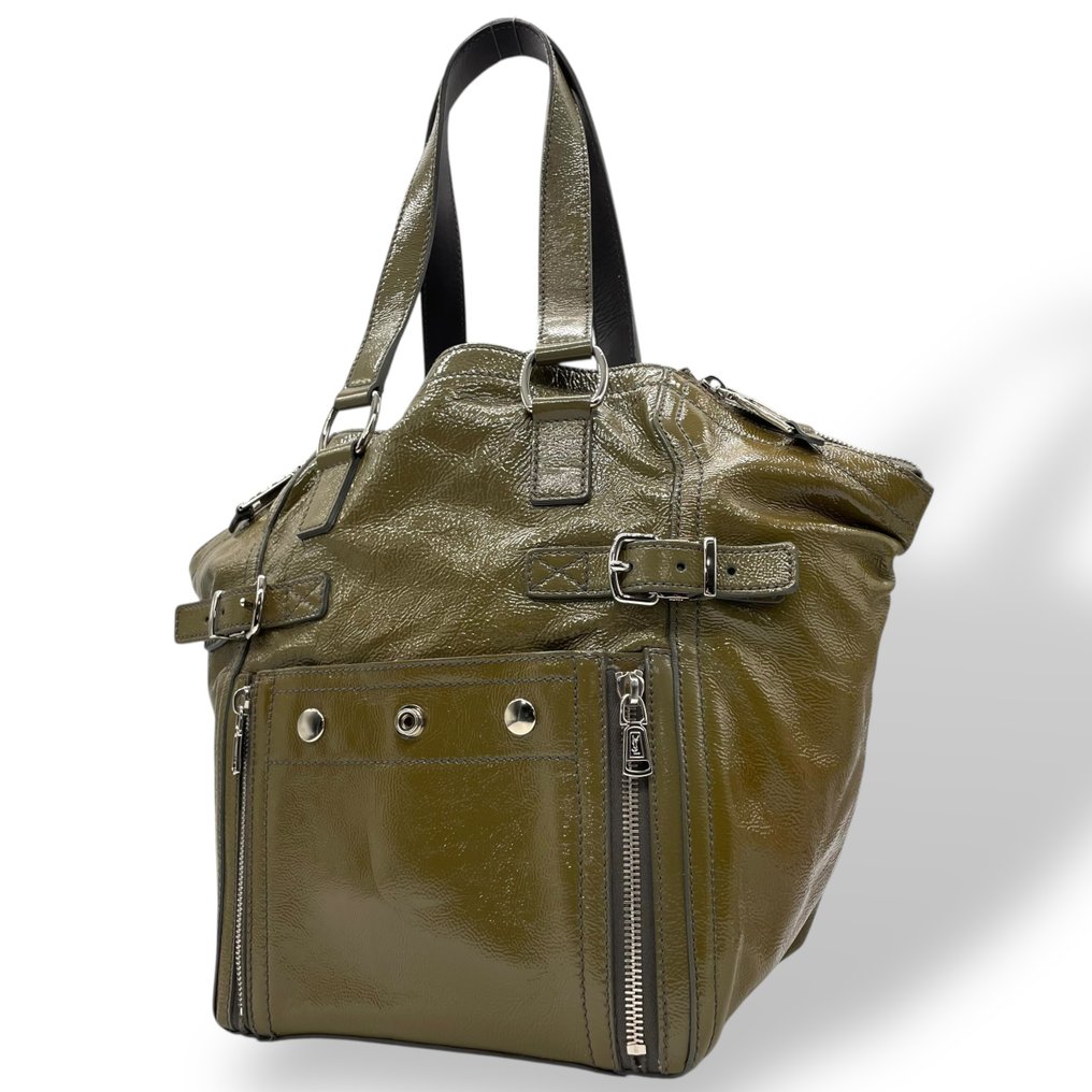 Saint Laurent - Downtown Patent Leather Tote Bag Handbag Vintage - 托特包 #1.0