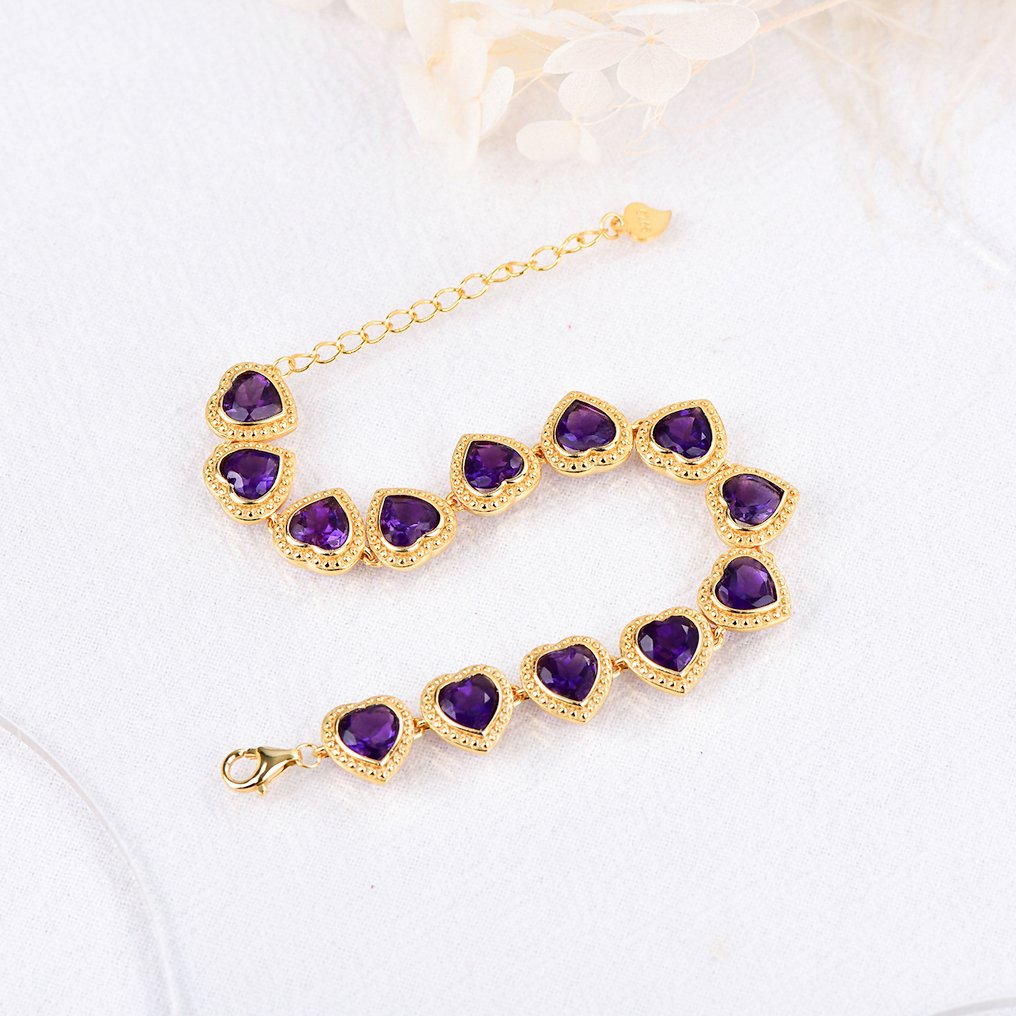 Bez ceny minimalnej
- Bransoletka Srebro - Amethyst - certyfikowany #3.2