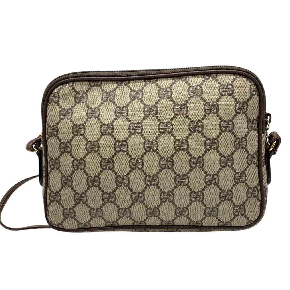 Gucci - Gucci Vintage GG Supreme Monogram Camera Shoulder Bag with Leather Trim - 挂肩式皮包 #2.1