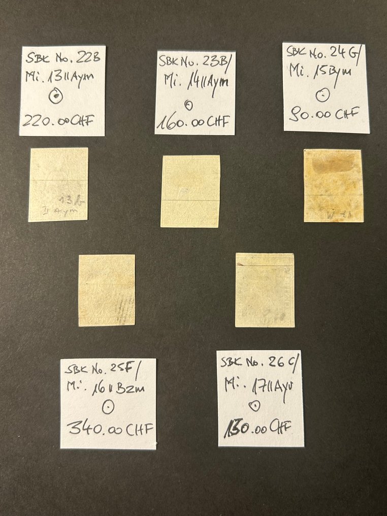 瑞士 1854/1862 - 瑞士——经典的Strubel邮票（1854–1862） #1.0