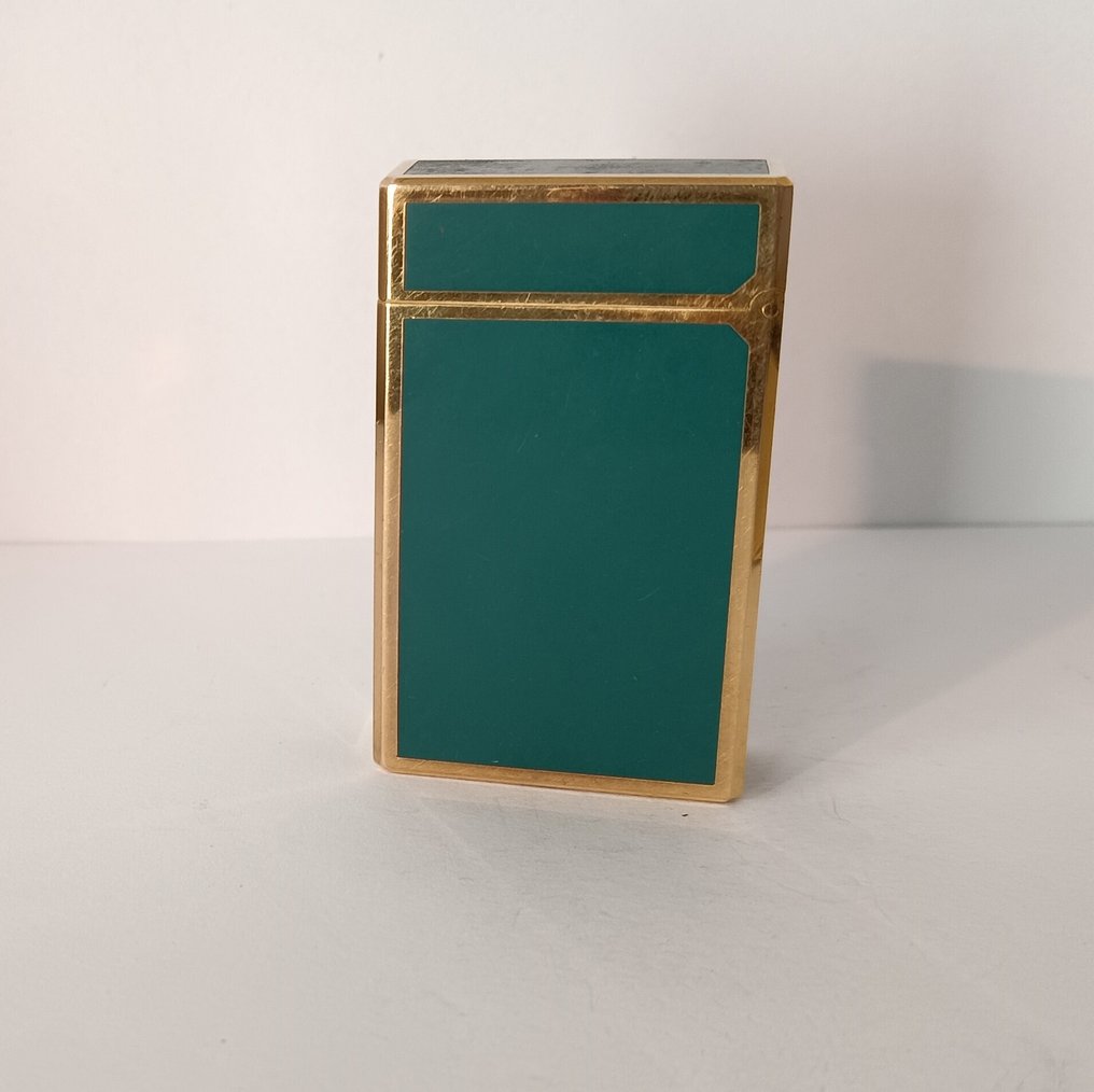 S.T. Dupont - L1 "Green lacquer-Gold plated" - 沒有保留價 - 打火機 - 鍍金, 漆 #2.1