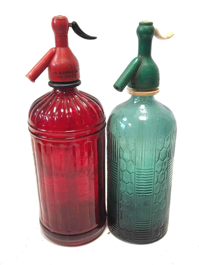 Sifão - Seis sifões vintage e cesta metálica. #3.2