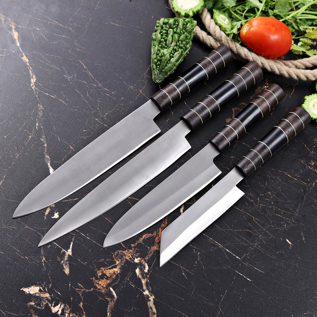厨刀 - Chef's knife -  Japanese Style-PT-56 - 钢, 木 - 葡萄牙 - 日本钢刀套装 #1.0
