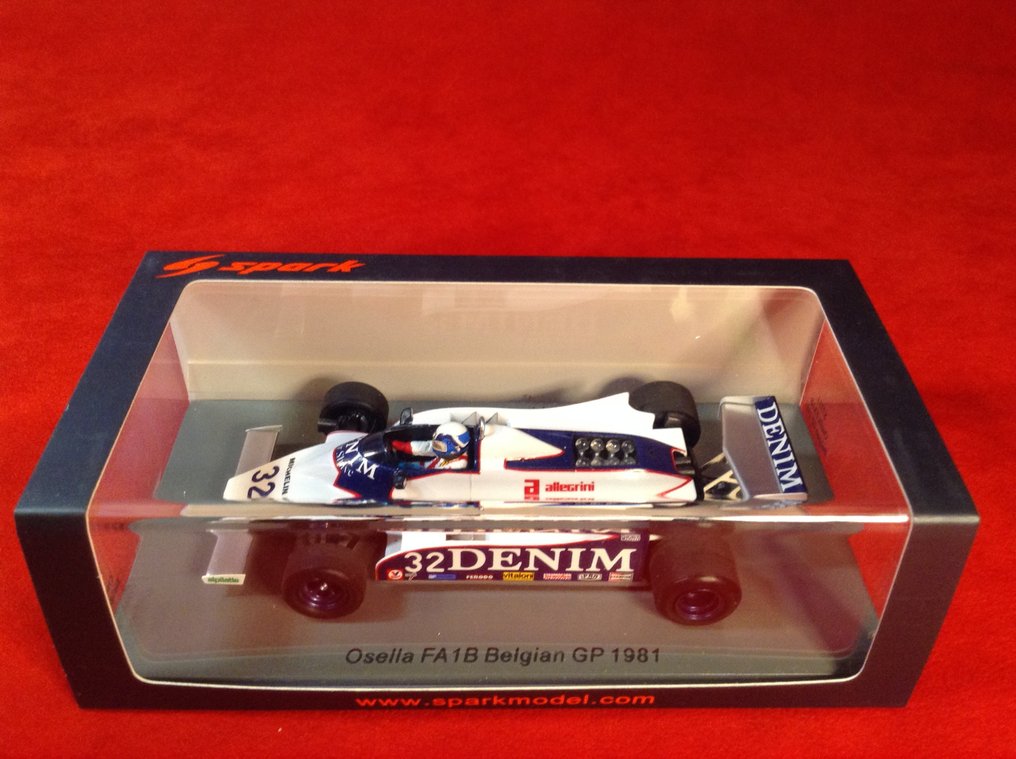 Spark 1:43 - Αγωνιστικό αυτοκίνητο μοντελισμού - ref. #S7251 Osella Ford FA1B F.1 Belgian GP 1981 #32 Beppe Gabbiani - Πολύ καλή ποιότητα - περιορισμένης έκδοσης - δύσκολο να βρεθεί σήμερα. #1.0