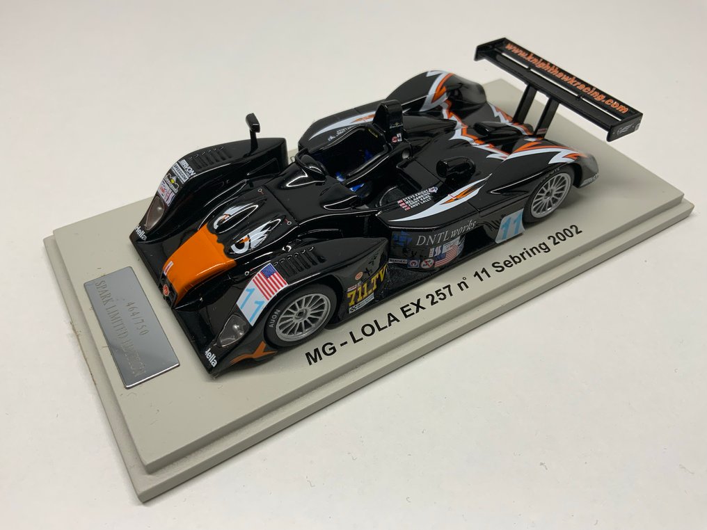Spark 1:43 - Machetă mașină de curse - MG-Lola #11 Hawkins Sebring 2002, în stare perfectă în cutie. #1.0