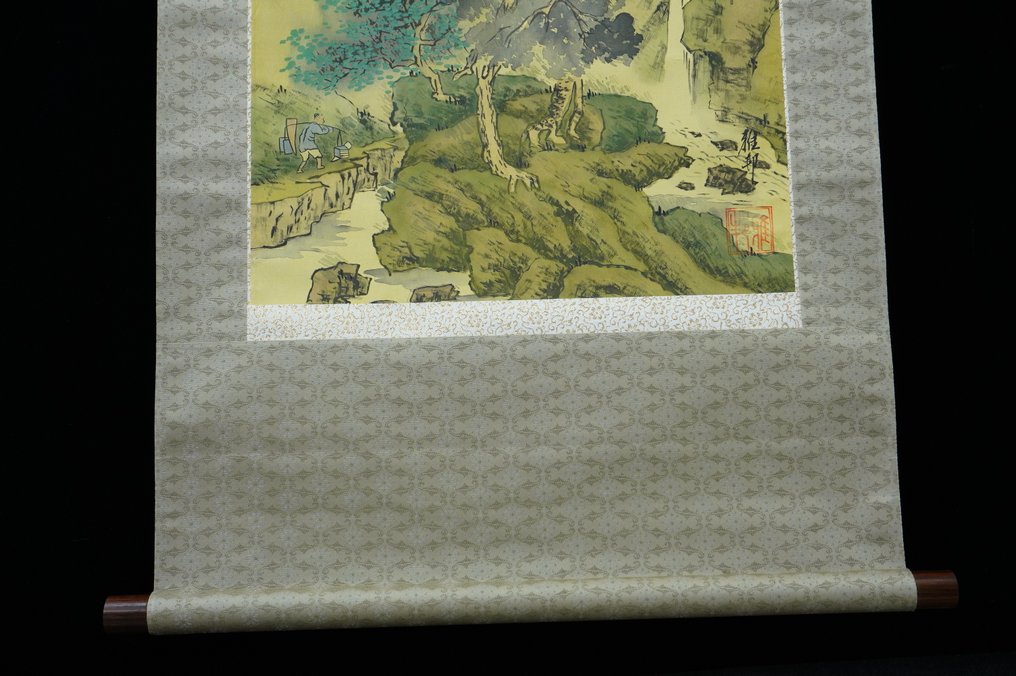 Absolute Auction – Japanese Hanging Scroll – Mountain Landscape - 雅邦 Gaho - Japón (Sin precio de reserva) #4.3