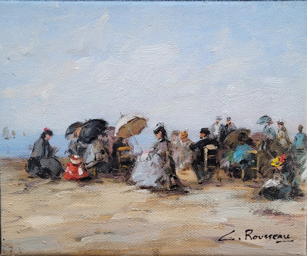 Camille Rousseau (1949) - Dimanche en Normandie ~ Plage de Deauville ~ III #1.0