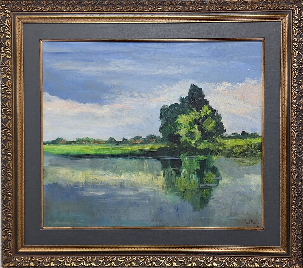 Cornelis (‘Kees’) Bol 1916 – 2009 - ** NO RESERVE**  Rivierlandschap #3.2