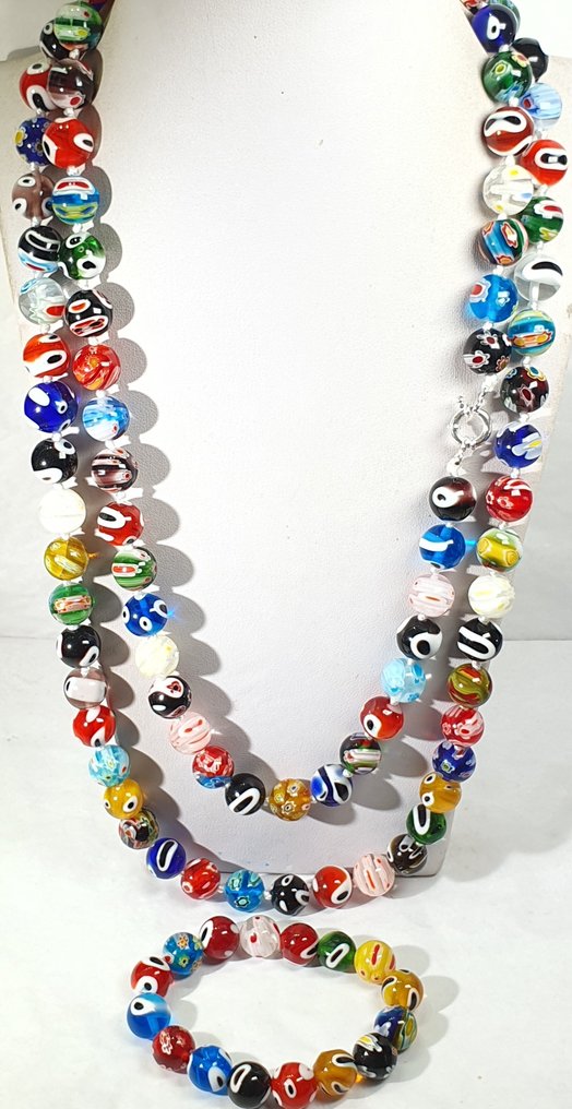 Cristal Murano - Troens symbol - Sølv 925 lukning - Armbånd og halskæde - Halskæde #3.2