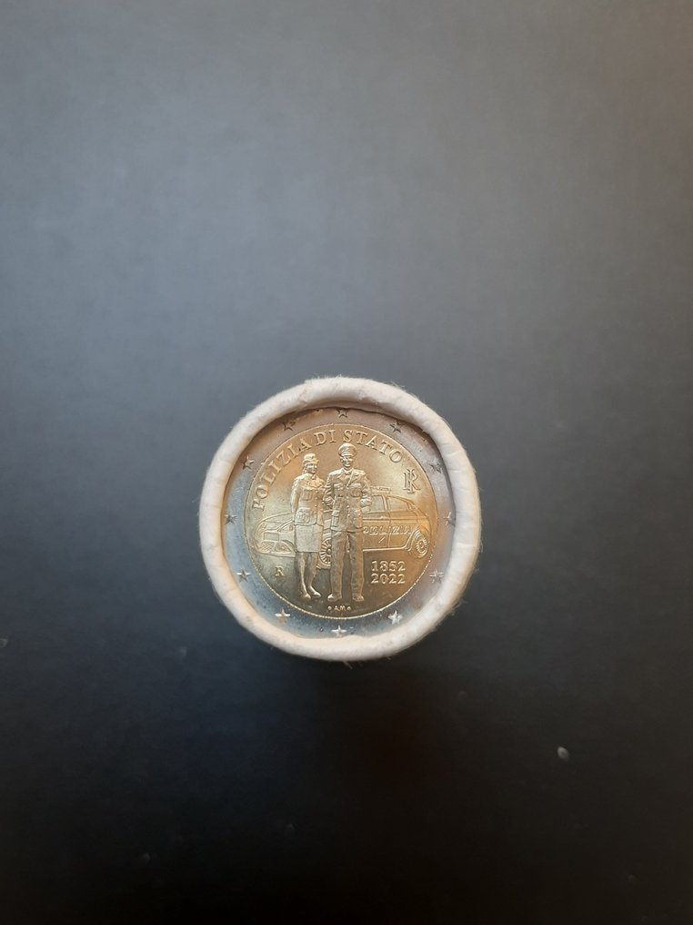Ιταλία. 2 Euro 2022 "Polizia di Stato" (25 monete) in rotolino (χωρίς τιμή ασφαλείας) #1.0