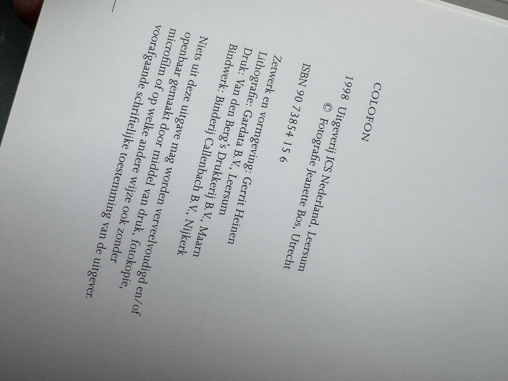 Signed, Jeanette Bos - Speransa - 1998 #4.3