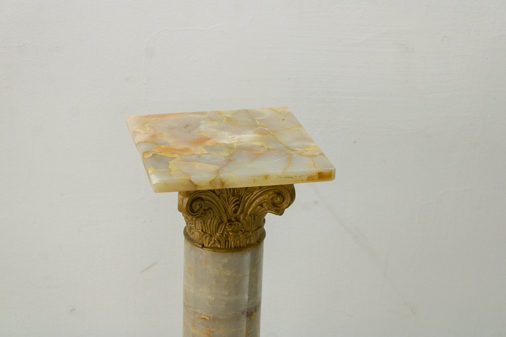 Neoclassical Style Column - 1960-1970 - crafted brass capital #3.2