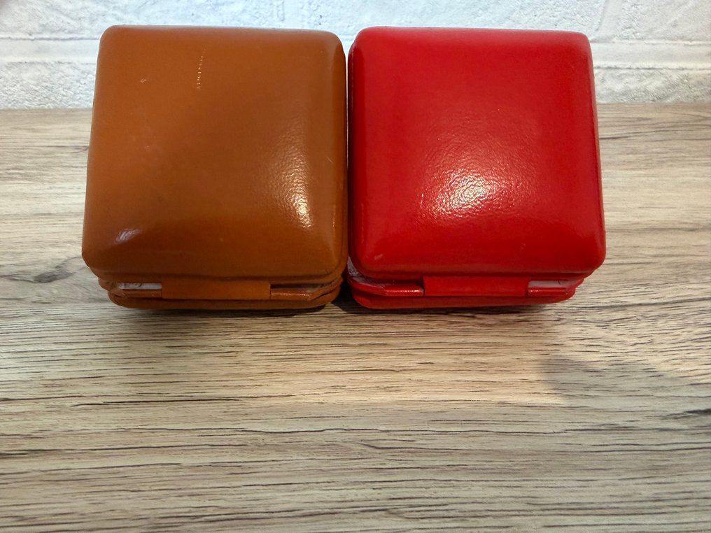 旅行時鐘 (2) - Junghans - 世紀中期現代主義 - 植鞣皮革 - 1960-1970 - Junghans Bivox — 一套两件 #2.1