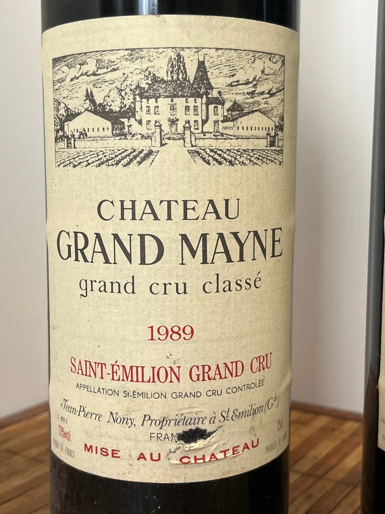 1989 Château Grand Mayne - Bordeaux, Saint-Émilion Grand Cru Classé - 2 Bottiglie (0,75 L) #2.1