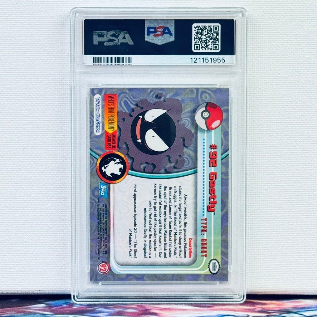 Pokémon Graded card - Gastly 92 - Pokémon - PSA 8 #2.1