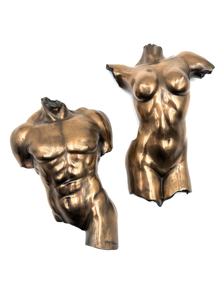 Väggdekoration (2) - Veronese - Manlig och kvinnlig torso #1.0