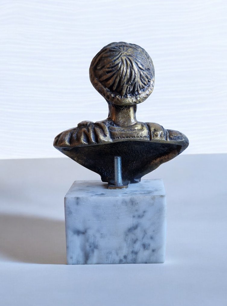 Sculpture, Busto dell'imperatore Tiberio. - 16 cm - Bronze doré #3.2
