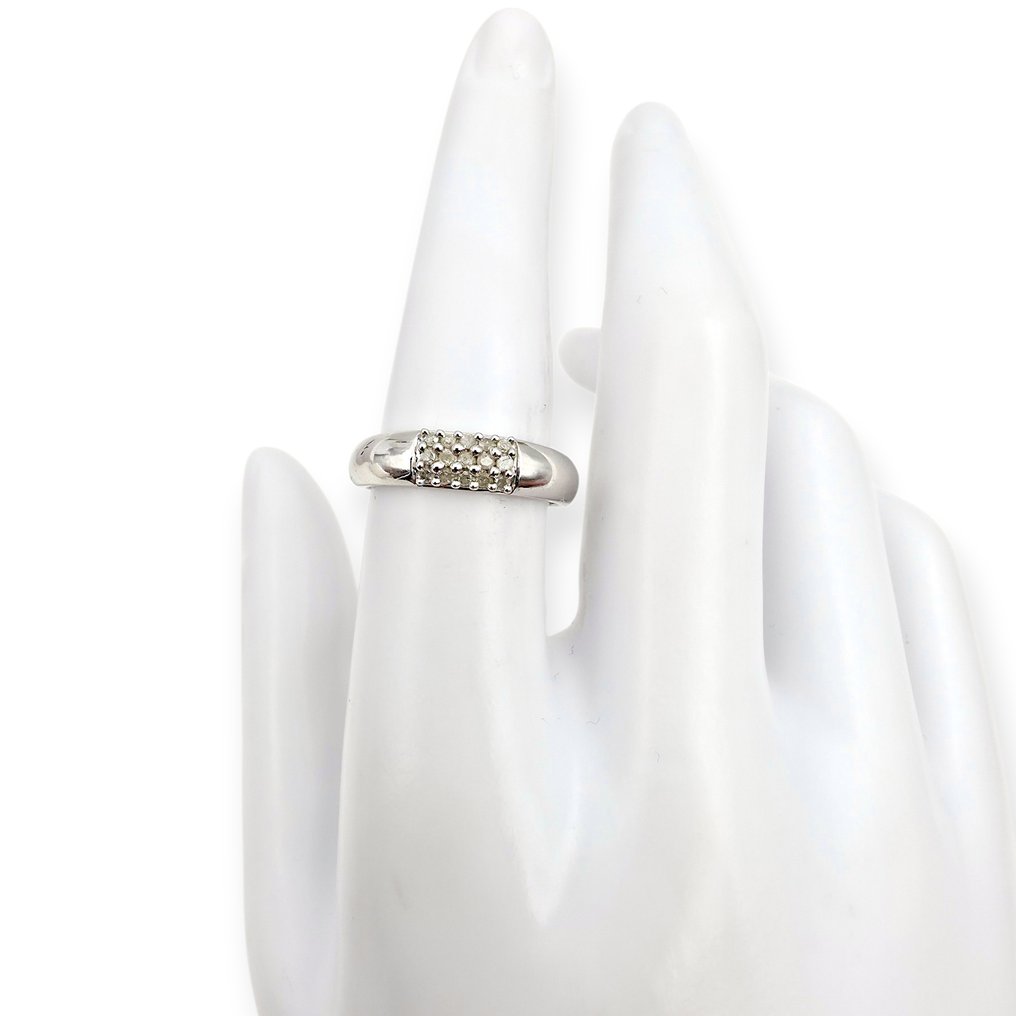 No reserve price - Ring Silver - Diamond (Certified) #3.2