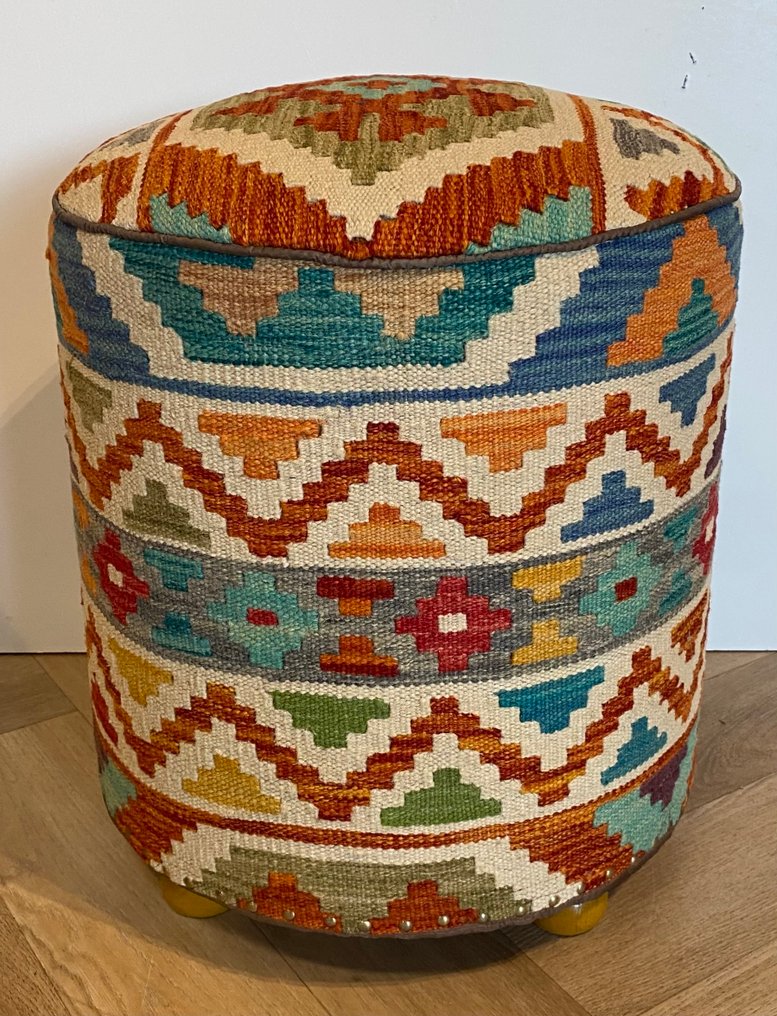 Kelim Poef（未使用/新） - 地毯 - 38 cm - 38 cm #1.0