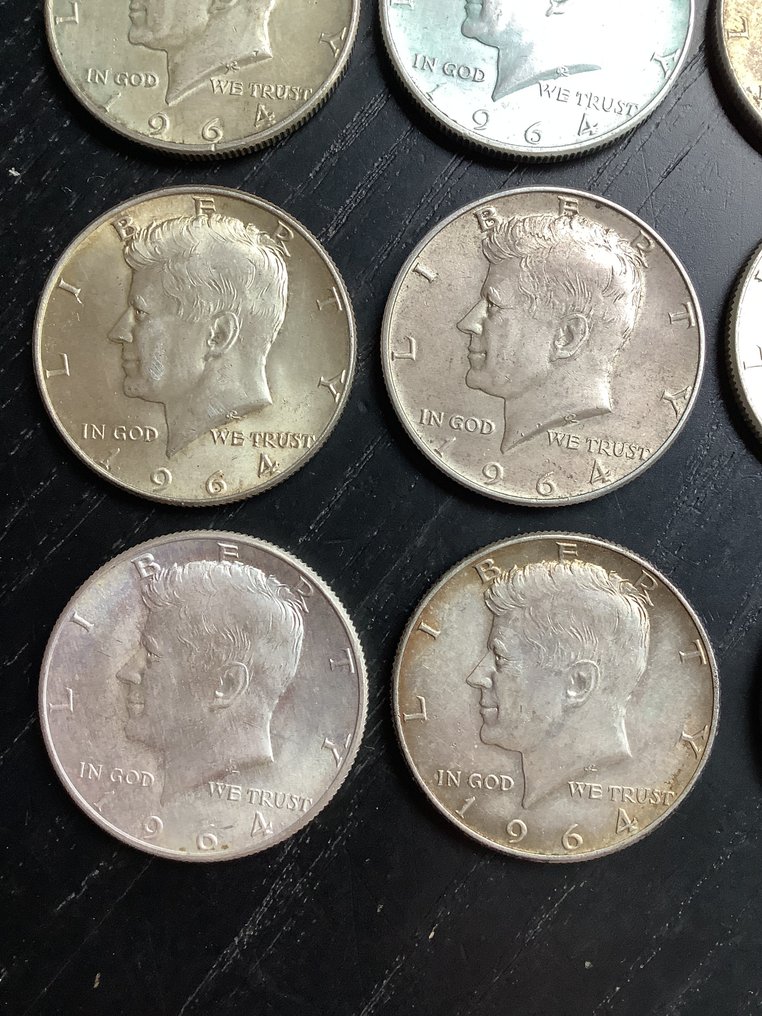 Stati Uniti. 11 x 1/2 Dollar 1964  (Senza prezzo di riserva) #3.2