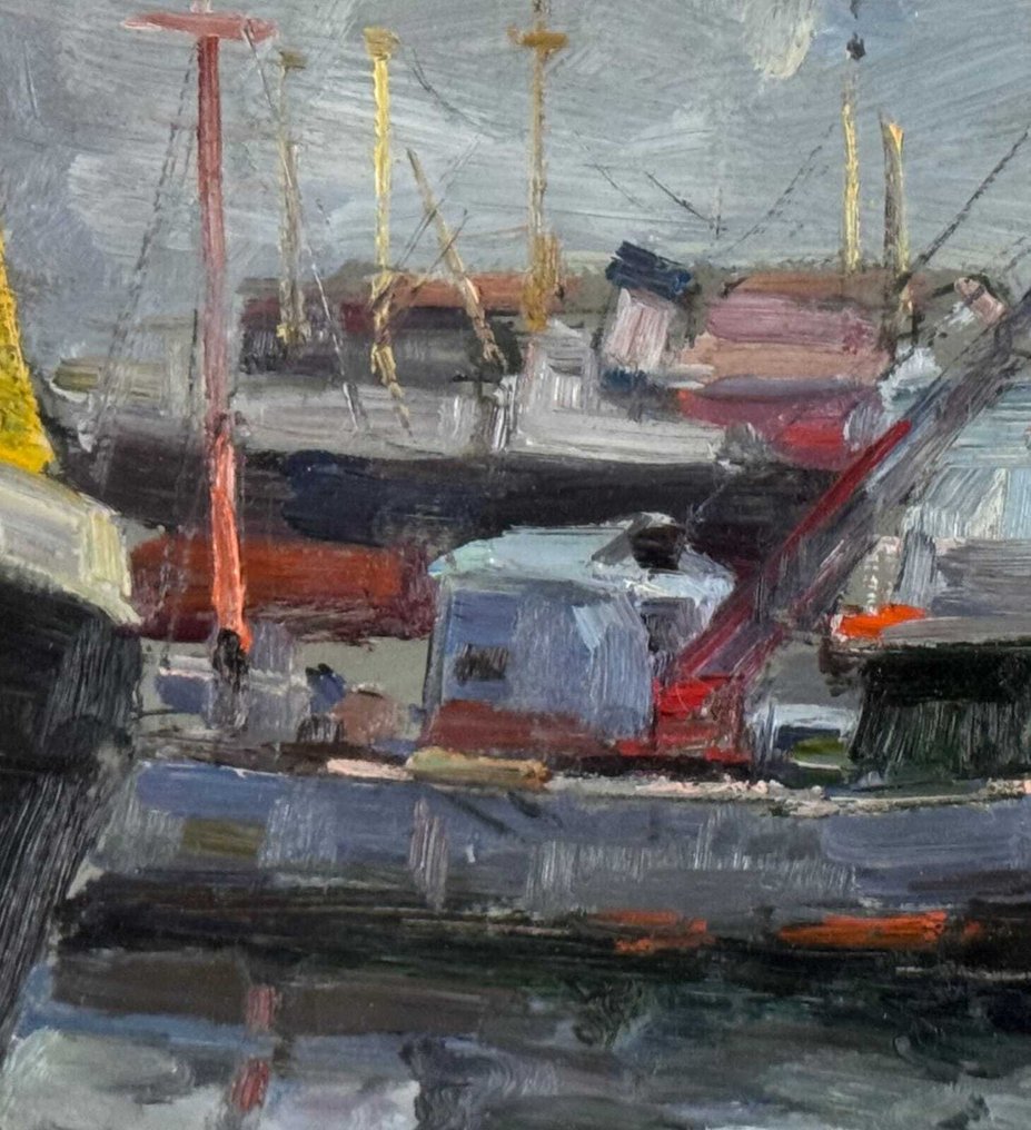 Biagio Mercadante (1892-1971) - Porto con barche #2.1