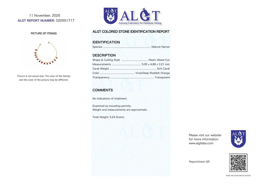 Bez ceny minimalnej
- Bransoletka Srebro - Garnet - Certyfikowany #2.1