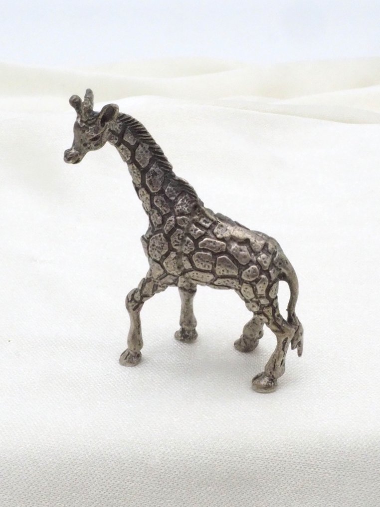 Miniatuur figuur - Giraffa in argento - .800 zilver #4.3