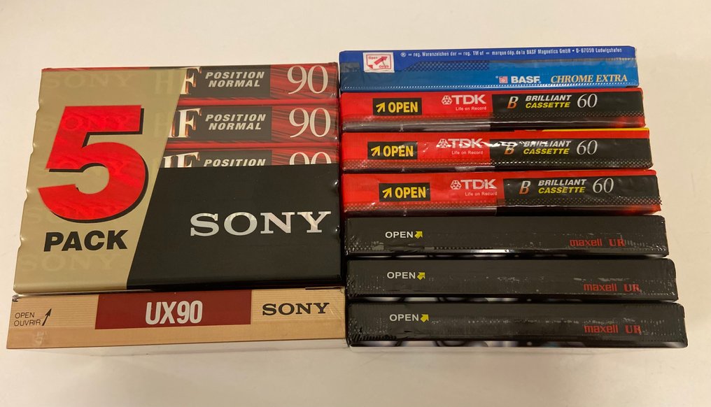 Sony, Maxell, TDK, BASF - 索尼 HF 90 / 索尼 UX 90 / Maxell UR 90 / TDK B 60 / BASF CE II Chrome Extra 60 空白录音带 - 多种型号 #4.3