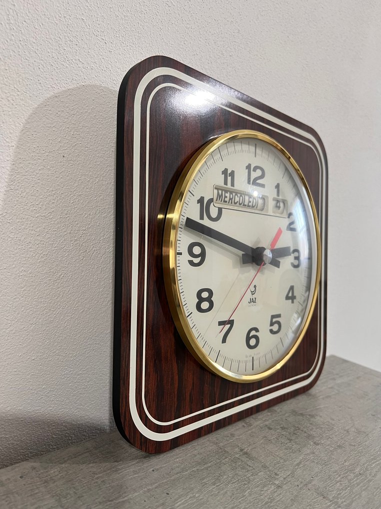 Wall clock - Jaz - Brass, Plastic, Wood - 1970-1980 - Electronic #3.2