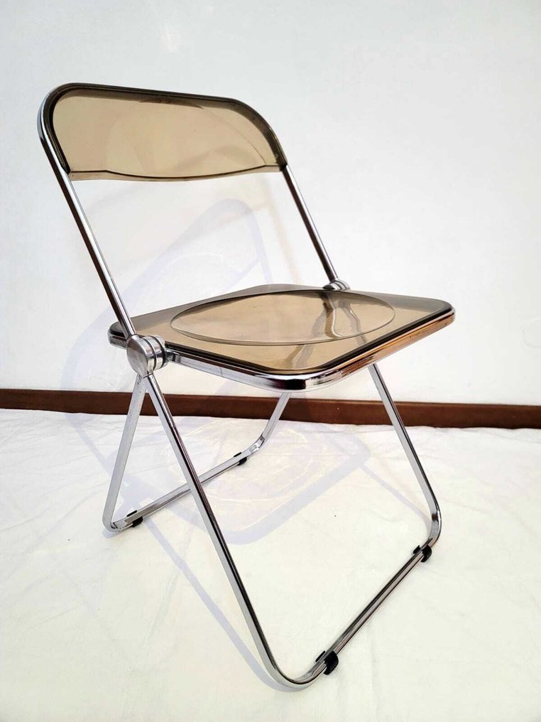 Anonima Castelli - Giancarlo Piretti - Stol - ABS, Krom - Sedia PLIA FUME #1.0