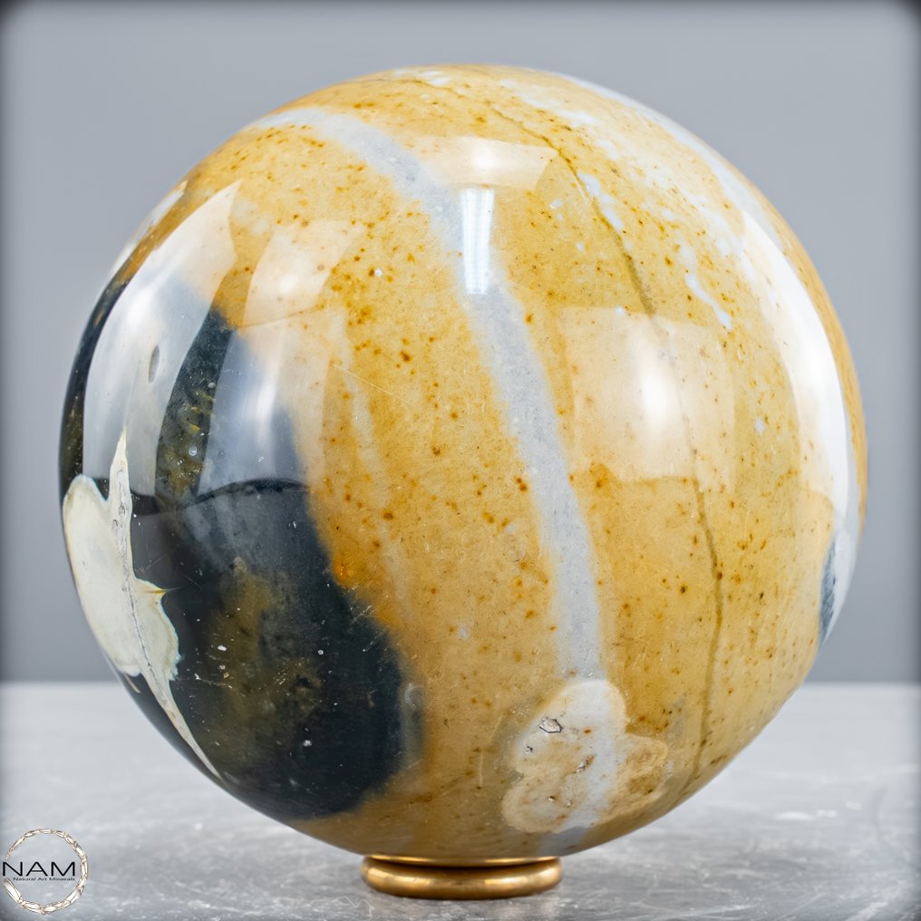 Ny oppdagelse! Sjeldent naturlig jaspis - chalcedony Kule- 1729.48 g #3.2