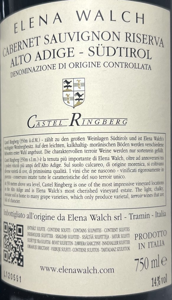 2009 Elena Walch, Castel Ringberg Cabernet Sauvignon Riserva - Alto Adige - 3 Bouteilles (0,75 L) #3.2