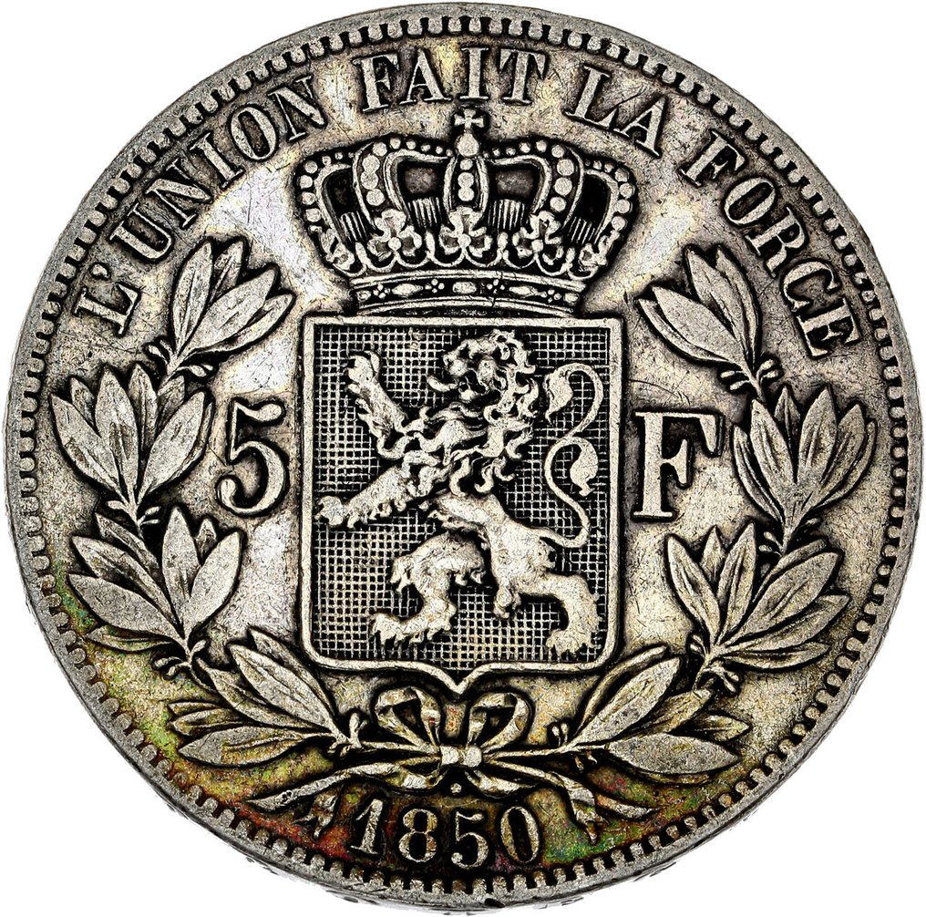 比利時. 利奧波德一世. 5 Francs 1868  (沒有保留價) #1.0