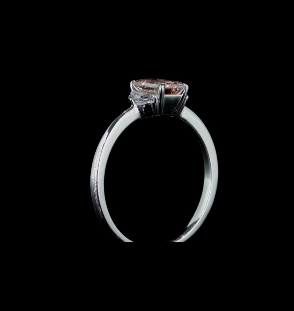 沒有保留價 - 戒指 - 14 克拉 白金 - 1.39ct. tw. 粉紅色 鉆石 (彩色實驗室培育鑽石) - 鉆石 #2.1