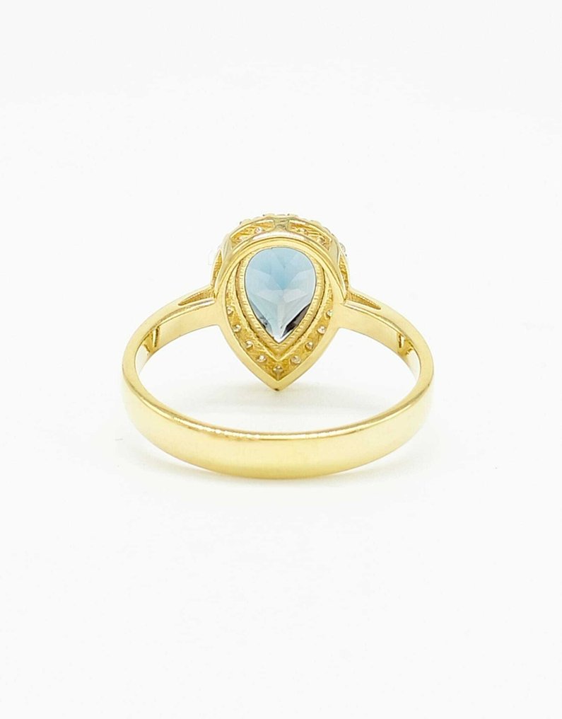 χωρίς τιμή ασφαλείας - Δαχτυλίδι - 14 καράτια Κίτρινο χρυσό Τοπάζιο - Διαμάντι #4.3